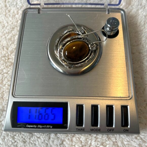 gorgeous Shablool sterling and tiger's eye earrings - Picture 8 of 8